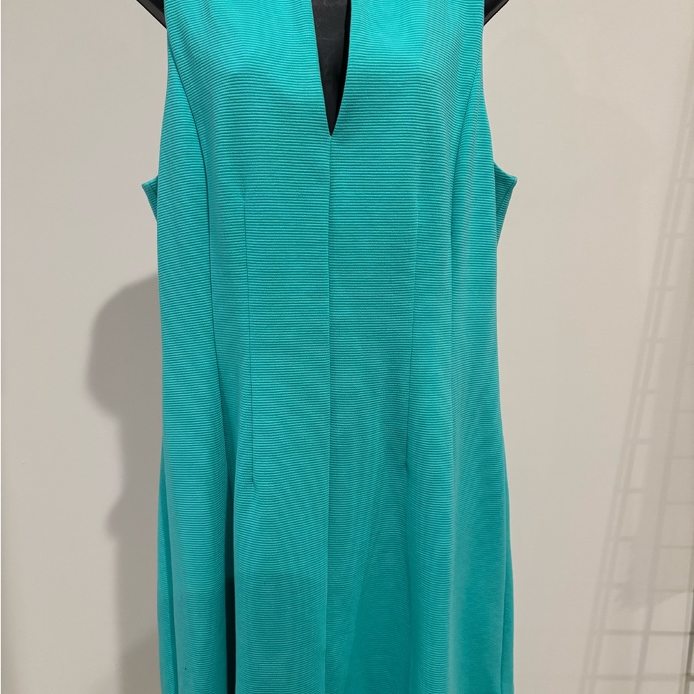 Lilly Pulitzer Blue Sheath Mini Dress Plunge Neckline